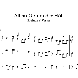 Allein Gott in der Hoh<br><p>Prelude & Verses</br></p>