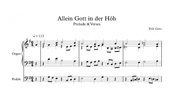 Allein Gott in der Hoh<br><p>Prelude & Verses</br></p>