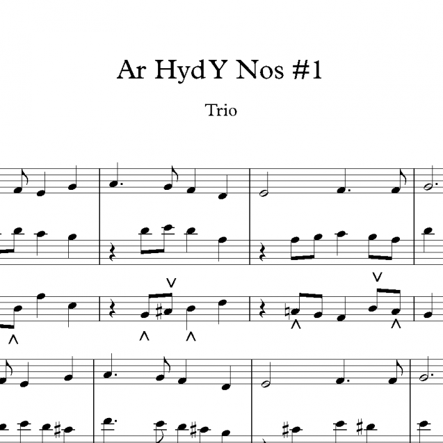 Ar Hyd Y Nos #1 - Trio Prelude & Last Verse in G