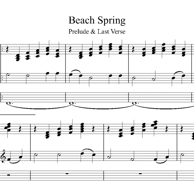Beach Spring - Prelude & Last Verse