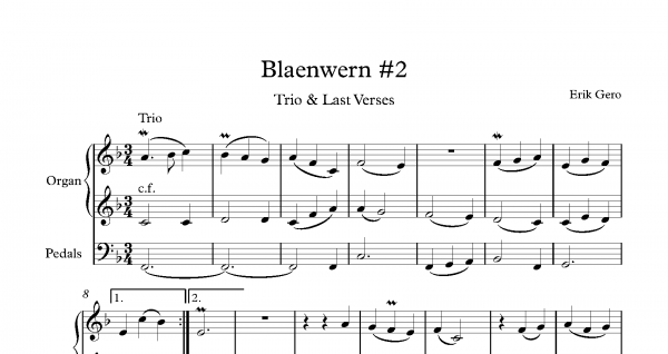 Blaenwern #2<br><p>Trio & Last Verses</br></p>