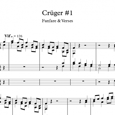 Crüger #1 - Fanfare & Verses with optional Trumpets