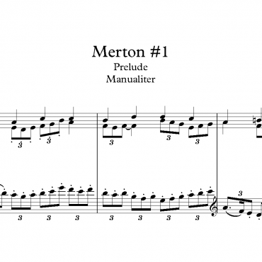 Merton #1 - Prelude Manualiter & Last Verse