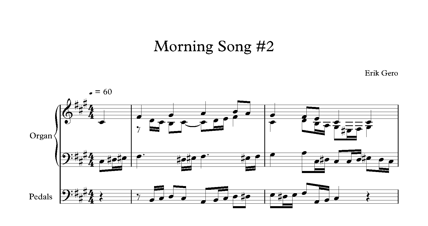 Morning Song #2<br><p>Prelude & Verses in f#</br></p>