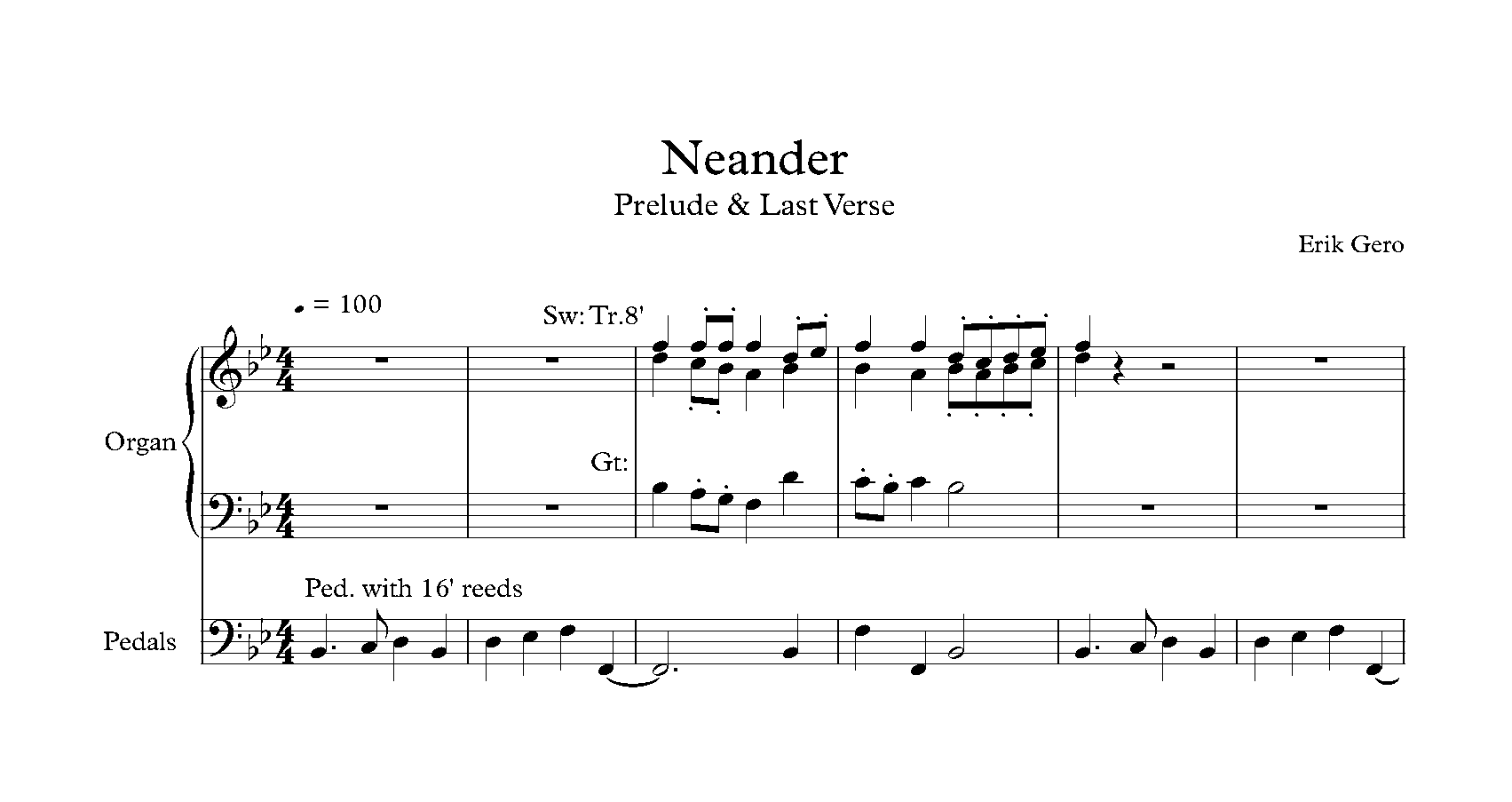 Neander<br><p>Prelude & Last Verse</br></p>