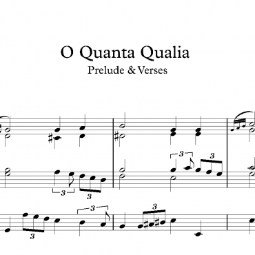 O Quanta Qualia - Prelude & Verses