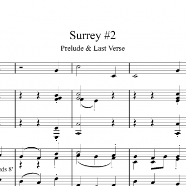 Surrey #2 - Prelude & Last Verse Piano Organ duett with Handbells