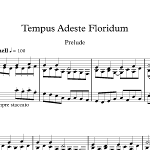 Tempus Adeste Floridum<br><p>Prelude & Verse</br></p>