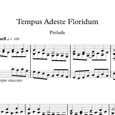 Tempus Adeste Floridum - Prelude & Verse