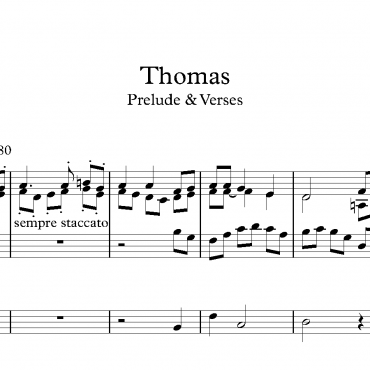 Thomas - Prelude & Verses