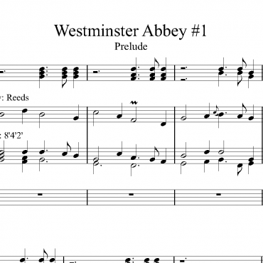 Westminster Abbey #1 - Prelude and Last Verse with Descant & optional Handbells