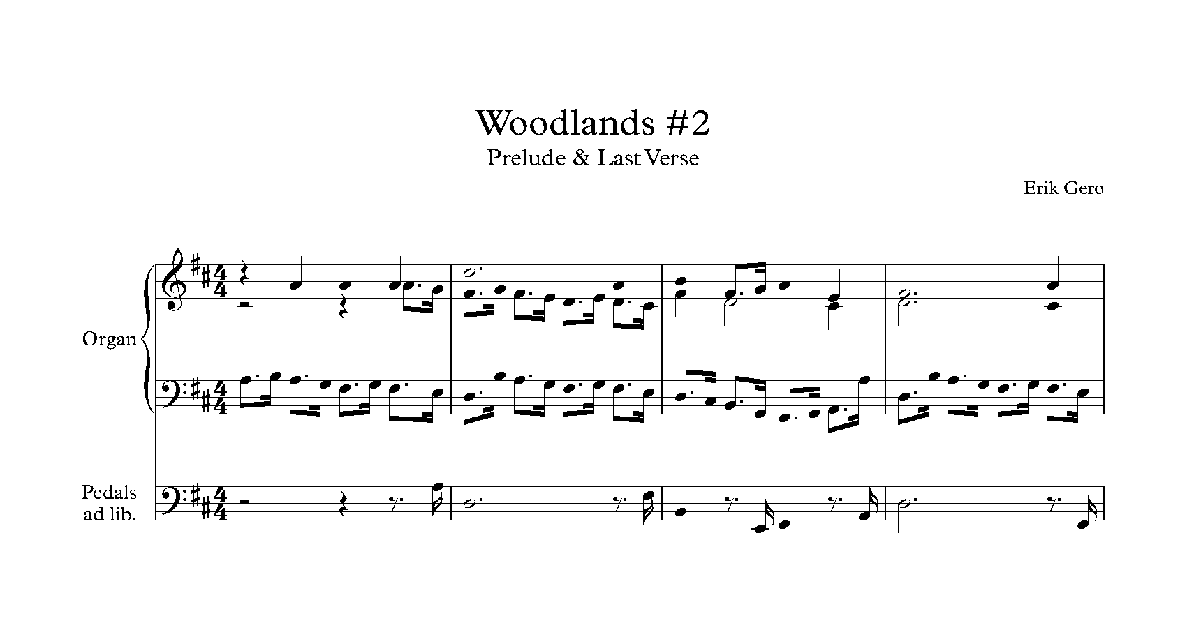 Woodlands 2Prelude & Last Verse Hymn Accessories